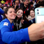 French players take a selfie with fans!