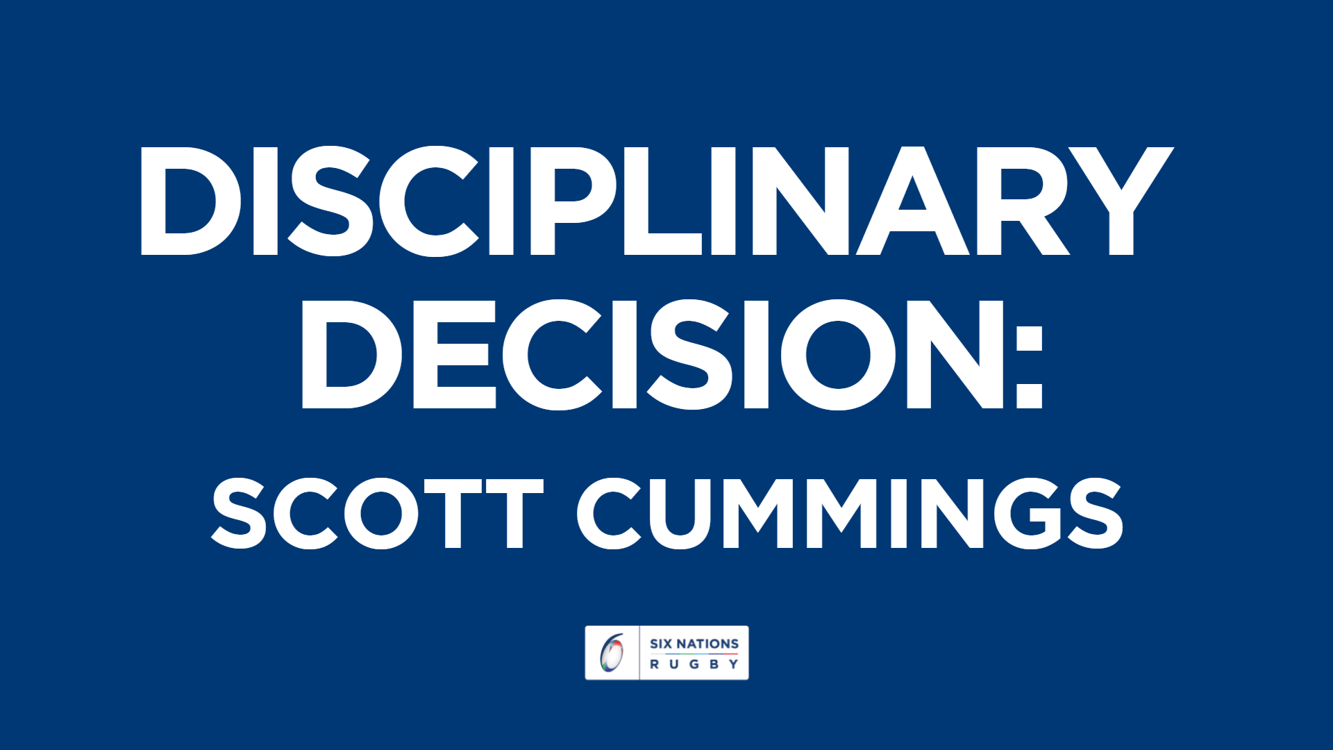 Independent Disciplinary update: Scott Cummings