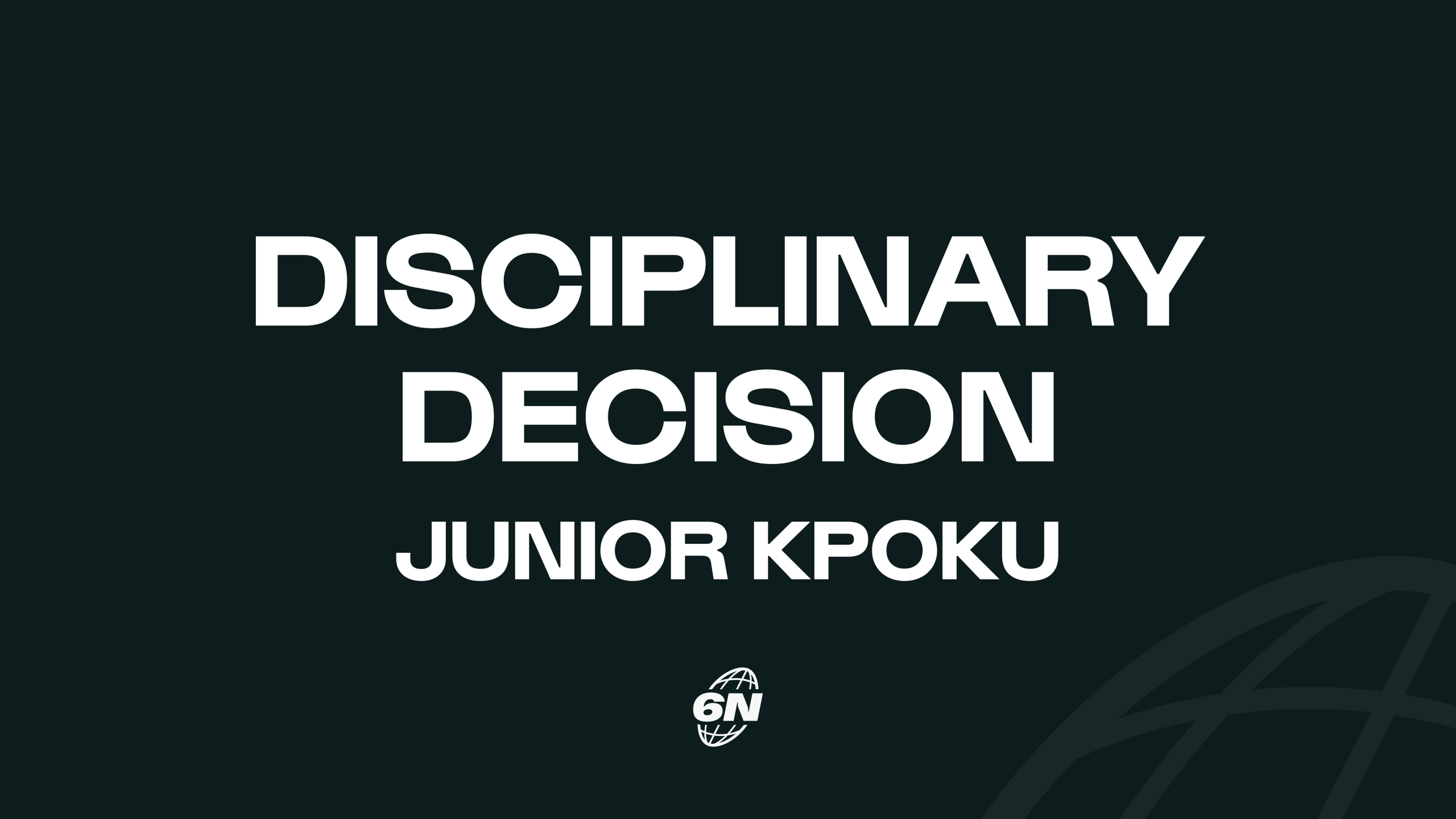 Independent Disciplinary update: Junior Kpoku