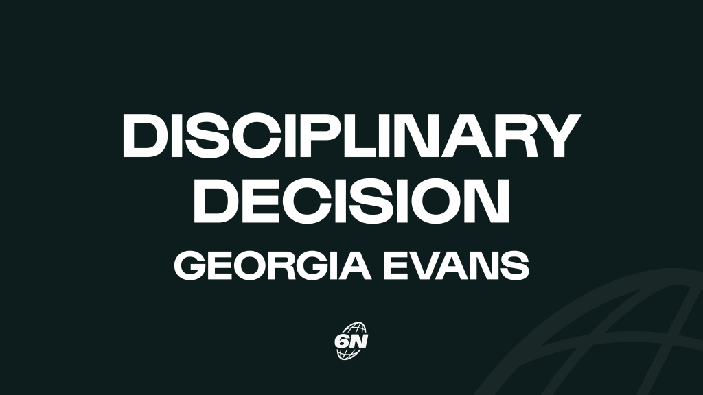 Independent Disciplinary update: Georgia Evans (Wales)