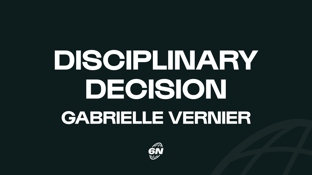 Independent Disciplinary update: Gabrielle Vernier (France)