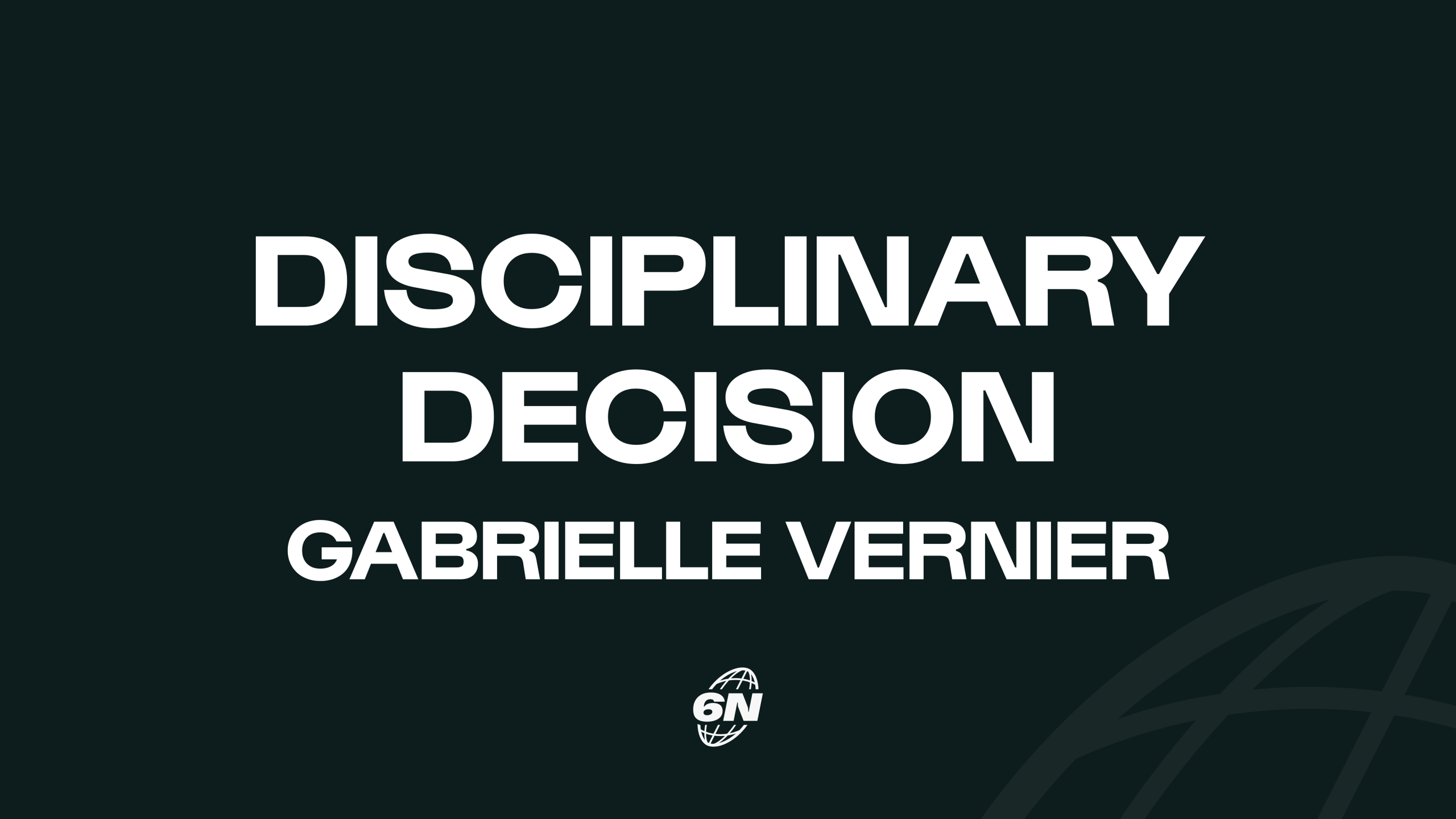 Independent Disciplinary update: Gabrielle Vernier (France)