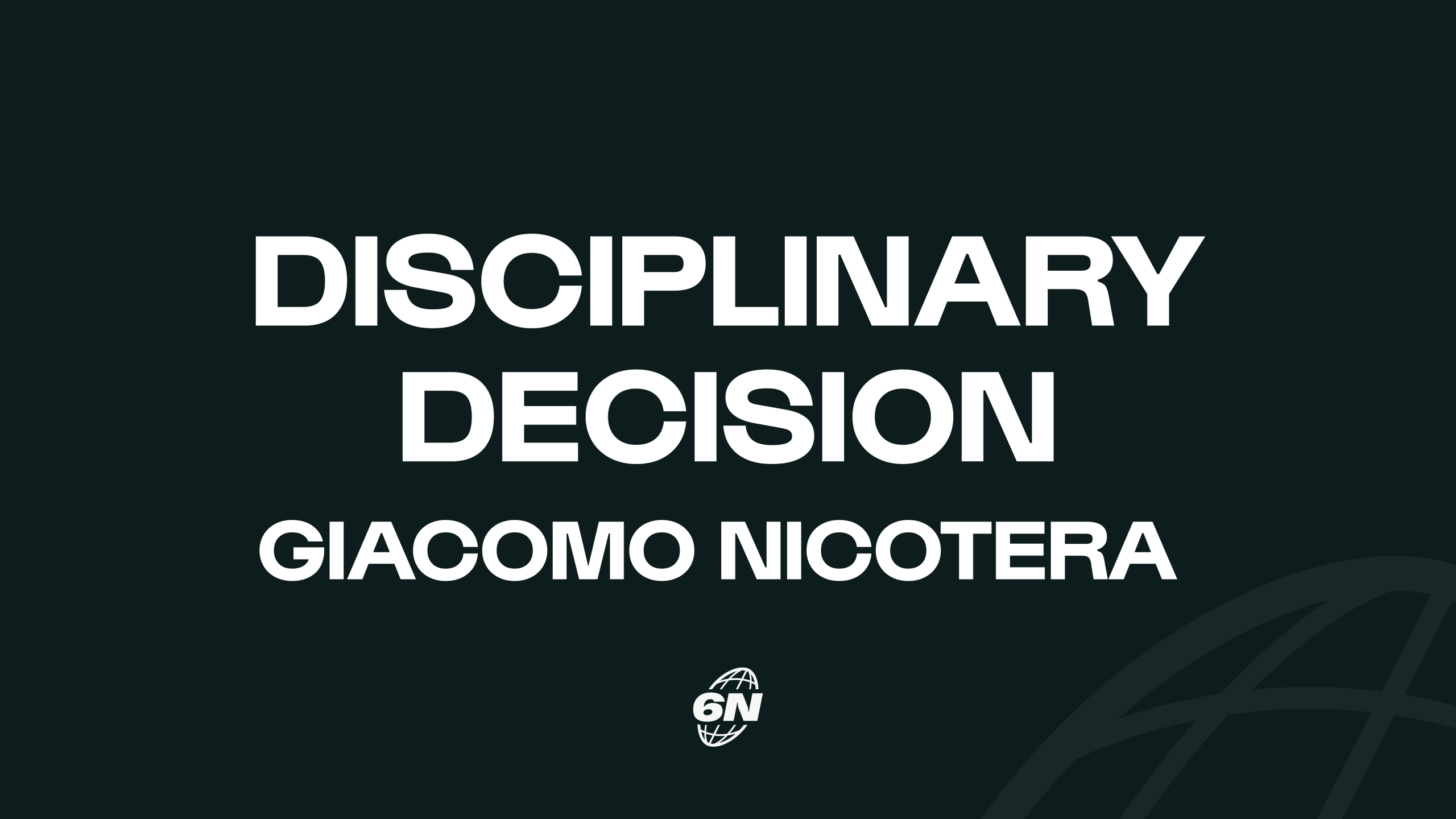 Independent Disciplinary update: Giacomo Nicotera (Italy)