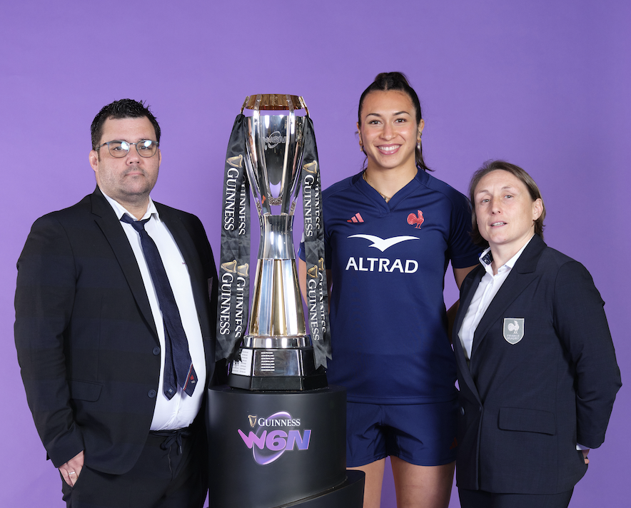 France Captain and Coaches (Guinness Women’s Six Nations Launch 2025)