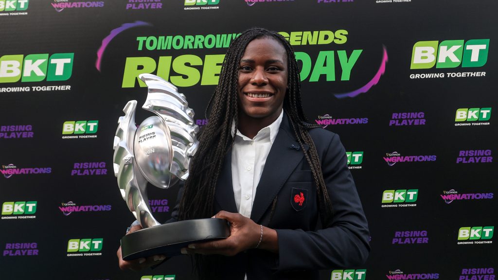 France back-row Séraphine Okemba named the 2025 BKT Rising Player