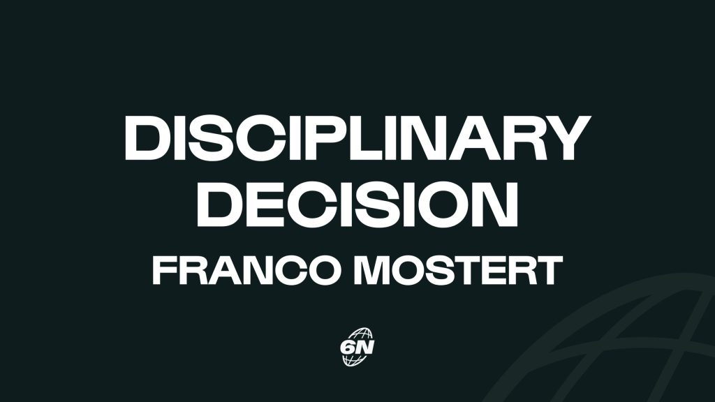 Independent Disciplinary Update: Franco Mostert (South Africa)