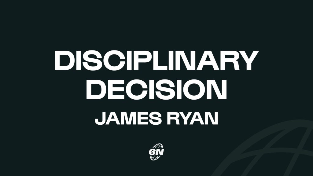 Independent Disciplinary update: James Ryan (Ireland)