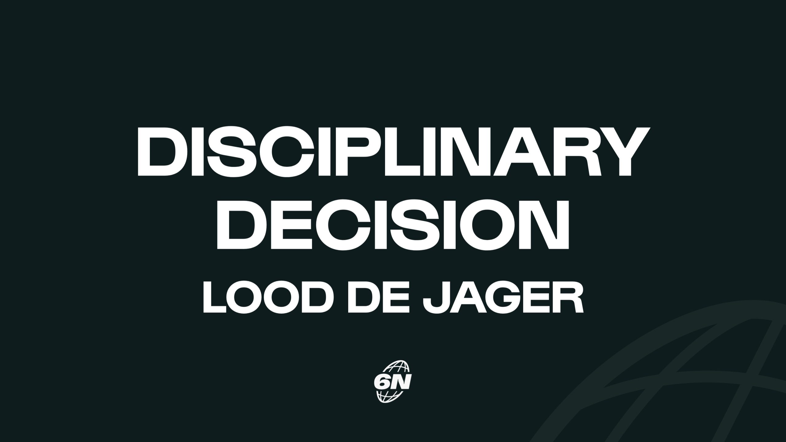 Independent Disciplinary update: Lood de Jager (South Africa)